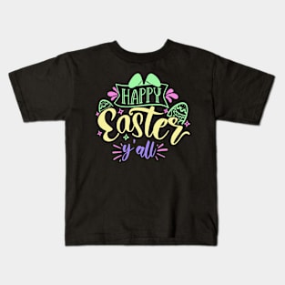 Happy Easter Y'all, Happy Easter gift, Easter Bunny Gift, Easter Gift For Woman, Easter Gift For Kids, Carrot gift, Easter Family Gift, Easter Day, Easter Matching. Kids T-Shirt